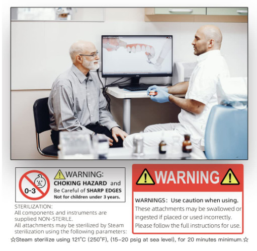 Replacement O-Ring Tool Kit for Mini Dental Implants - 3 Sizes, 36 Total