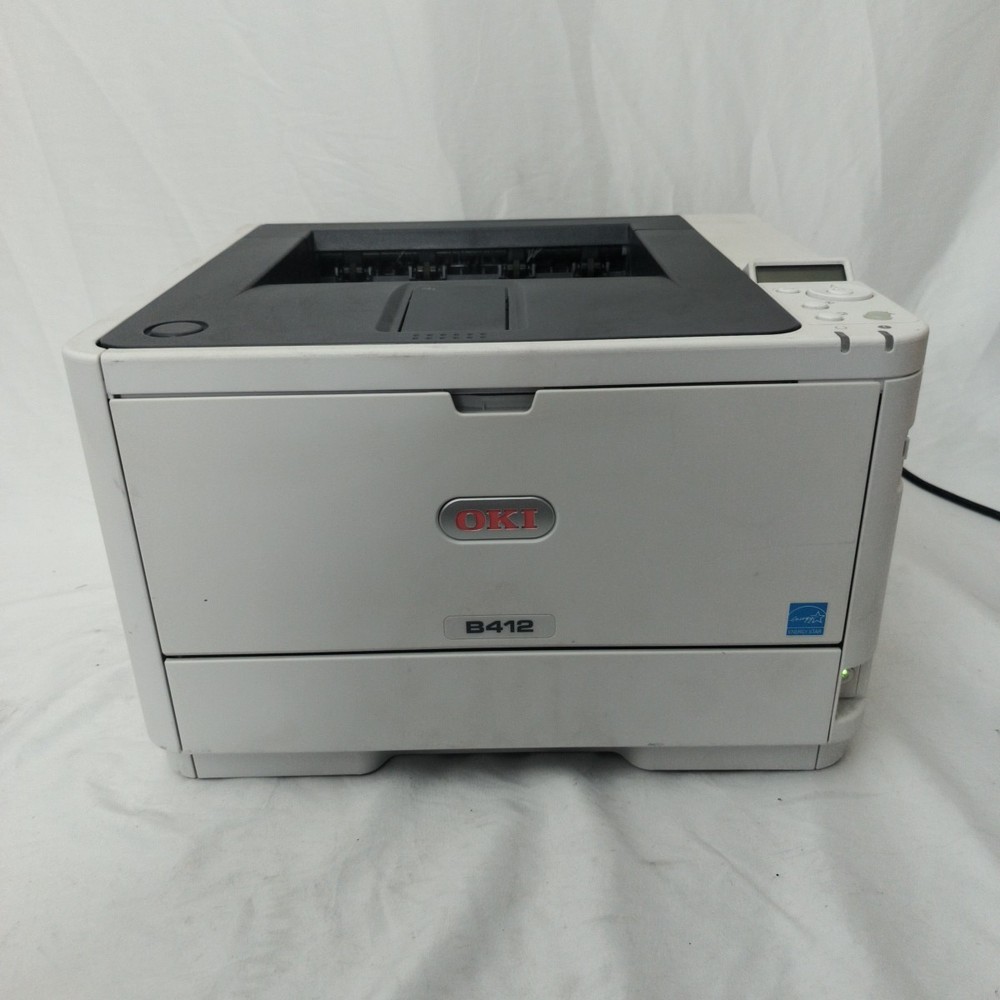 Oki B412 N22500A Networkable Duplex Monochrome Laser Printer W/ Cord