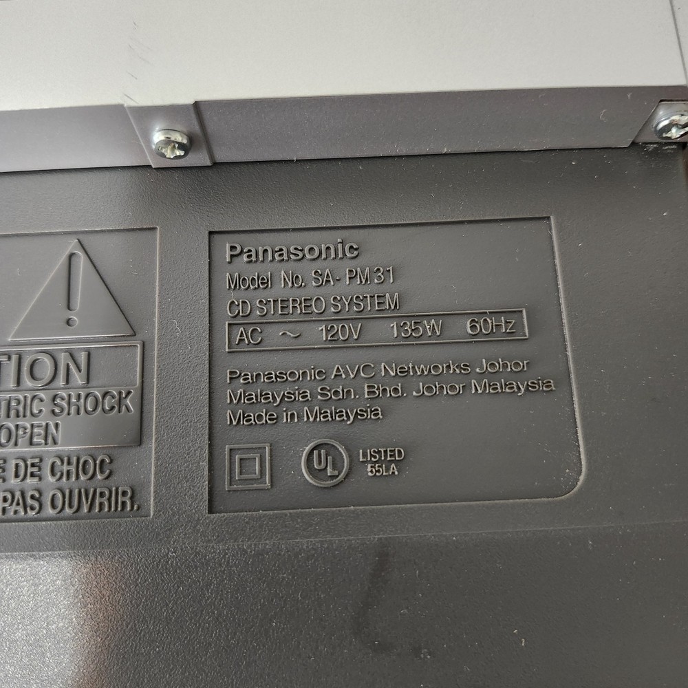 Panasonic SA-PM31 Stereo System CD Changer Main Unit W/ Remote DIM SCREEN READ