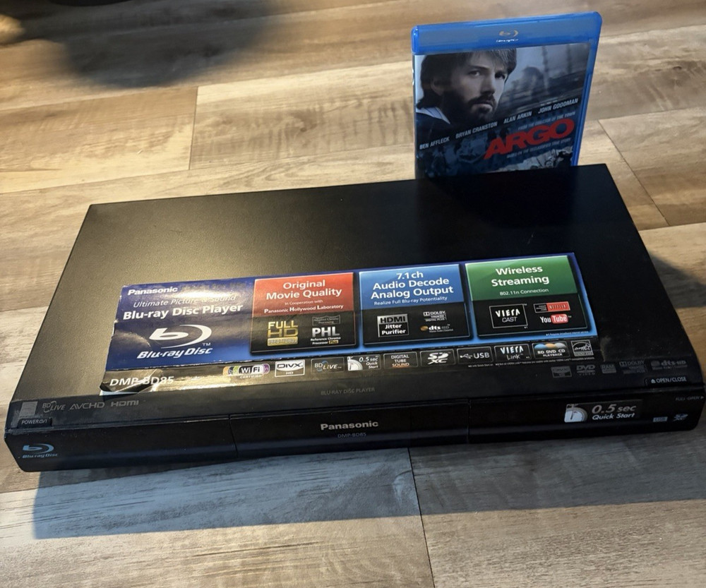 Panasonic DMP-BD75 Blu-Ray/DVD Player - No Remote - Tested & Working