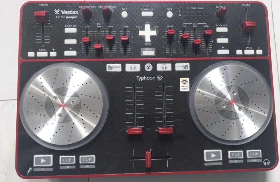 Vestax Typhoon DJ Virtual Midi Controller Double Deck Windows Mac 2009