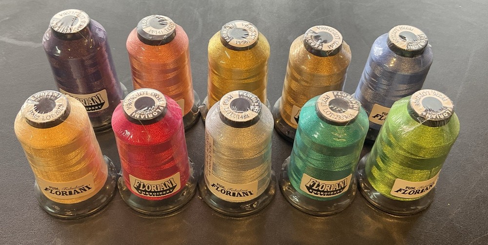 Floriani Embroidery Thread Spool Set Mixed Colors High Quality.     B17
