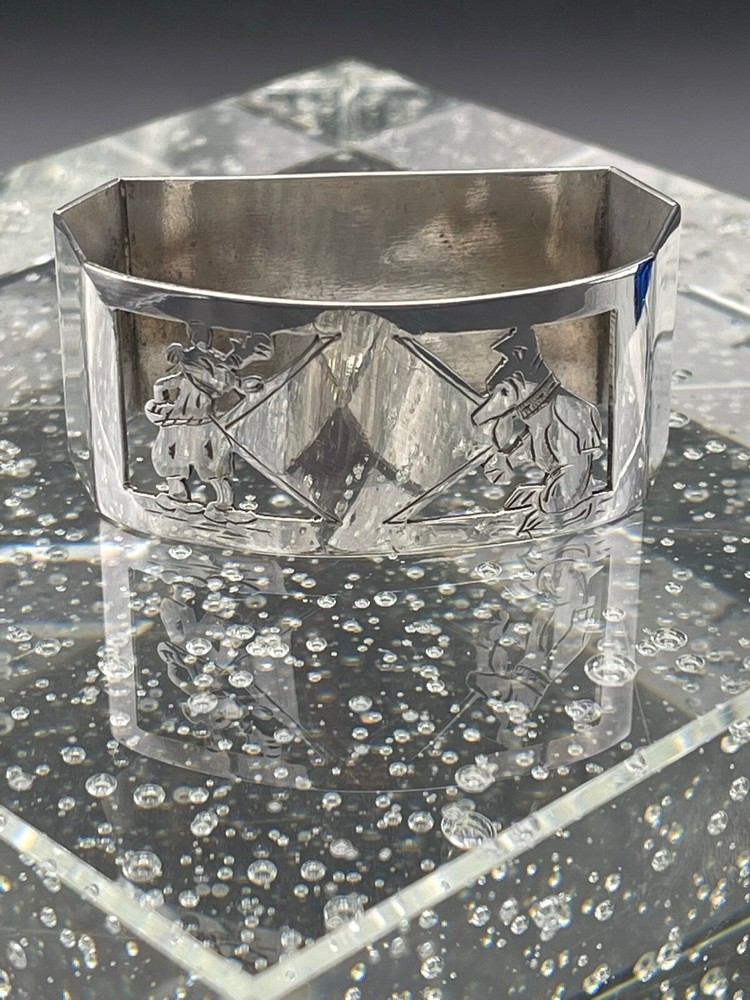 Sterling Silver Disney Mickey Mouse napkin ring.
