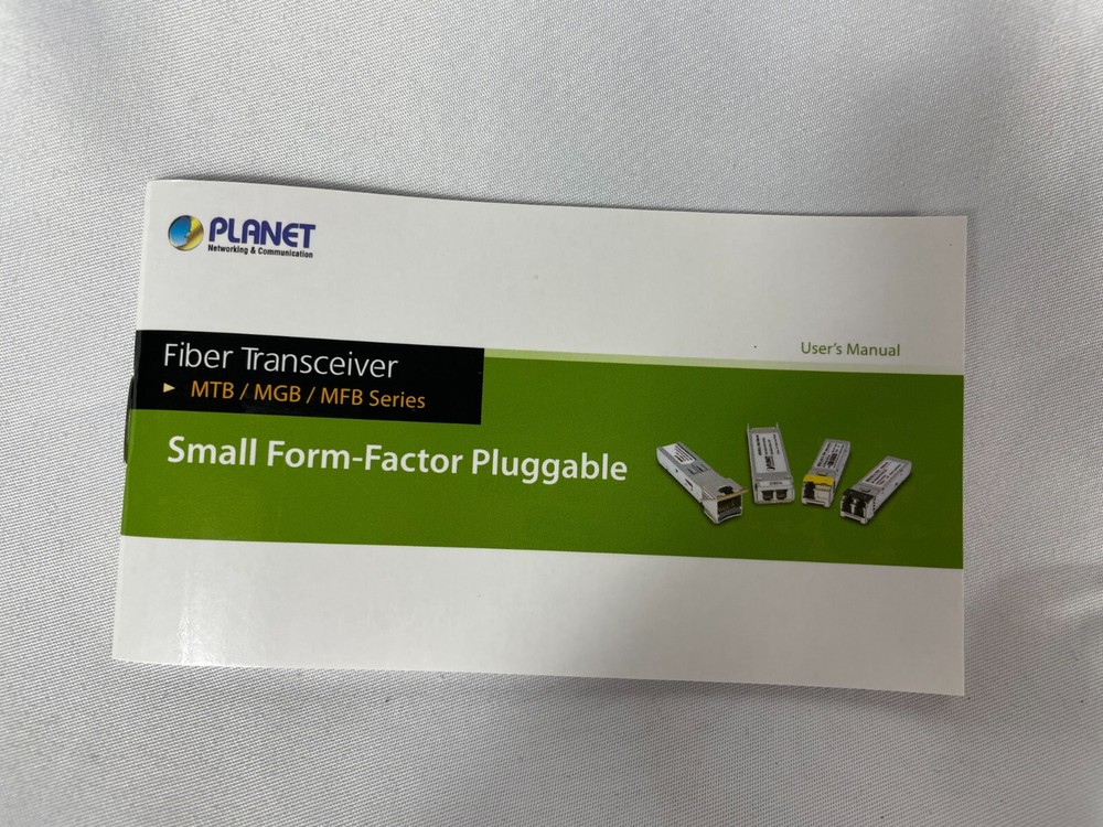 Planet Small Form-Factor Pluggable MFB-FX - 125 MBPS - open box see pics