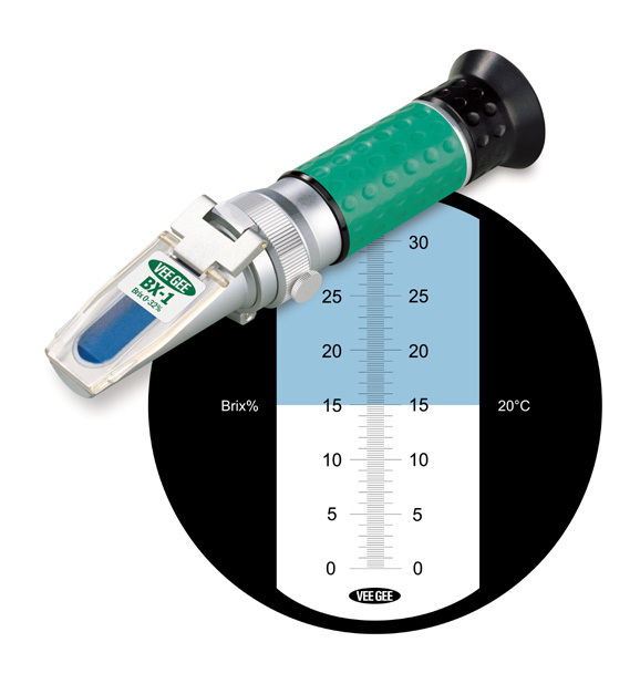 HANDHELD REFRACTOMETER BX-1 BRIX RANGE 0 - 32 Degrees