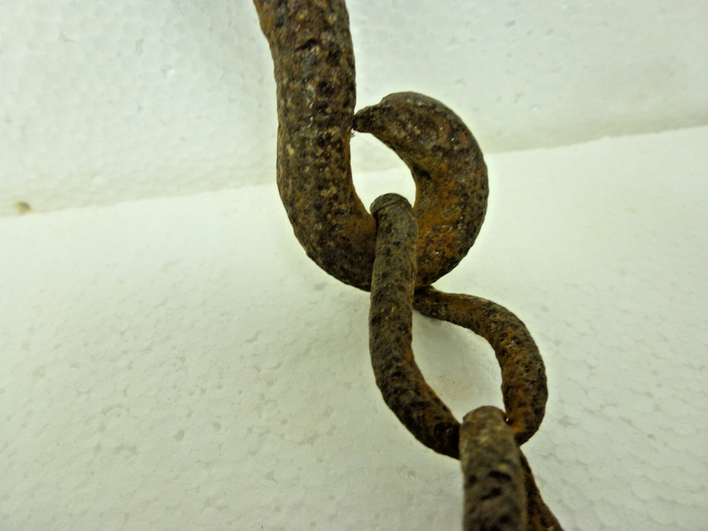 Antique Wrought Iron Hog Turner Two Chains