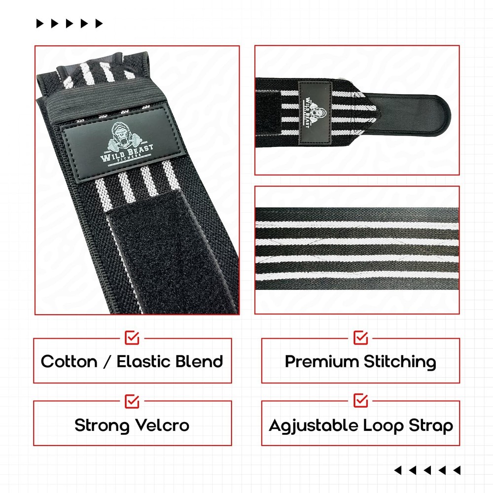 Elbow Wraps for Weightlifting (Pair), Stretchable & Breathable 41" Elbow Comp...