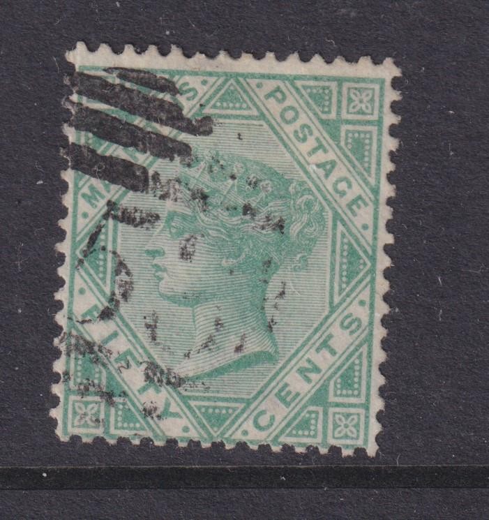MAURITIUS, 1880 CC 50c. Green, used.