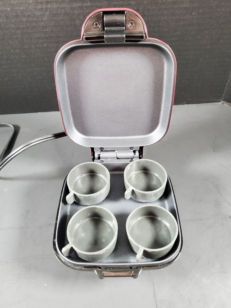 Red Dash Egg Bite Maker w/ 4 Molds & Dash Mini Waffle Maker