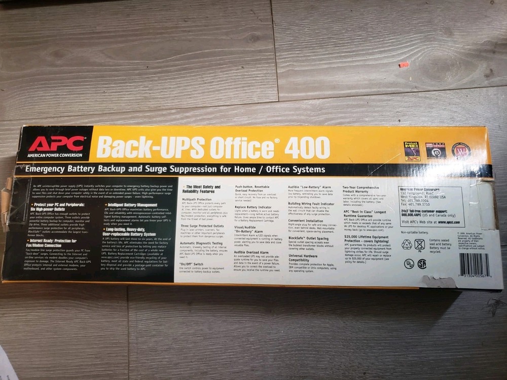 Apc Back-Ups Office 400 Needs A New Battery