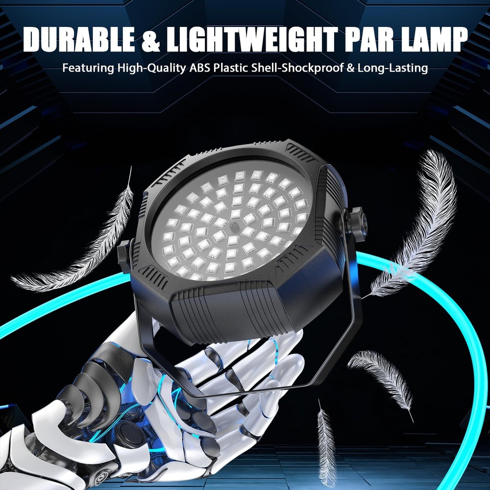 Battery Powered Stage Lights, Rechargeable Strobe Lights USB Powered Auto Sou...