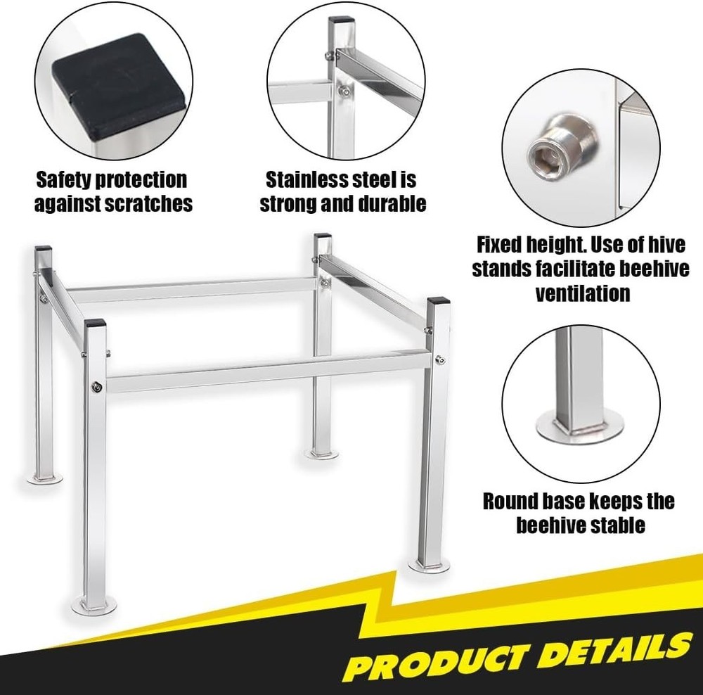 Durable Metal Beehive Stand - Enhanced Ventilation & Stability, Easy to Install