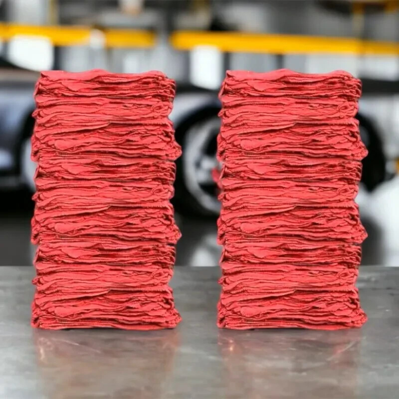 1000 Pieces Red Shop Towels Large 13x14 Cleaning Rags, Fast Free Shipping