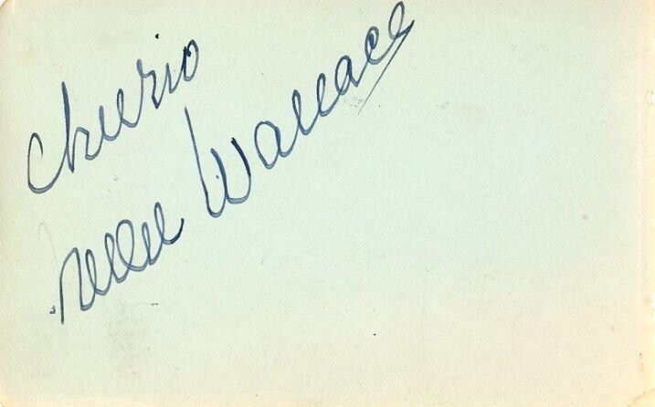 Nellie Wallace- Signed Paper