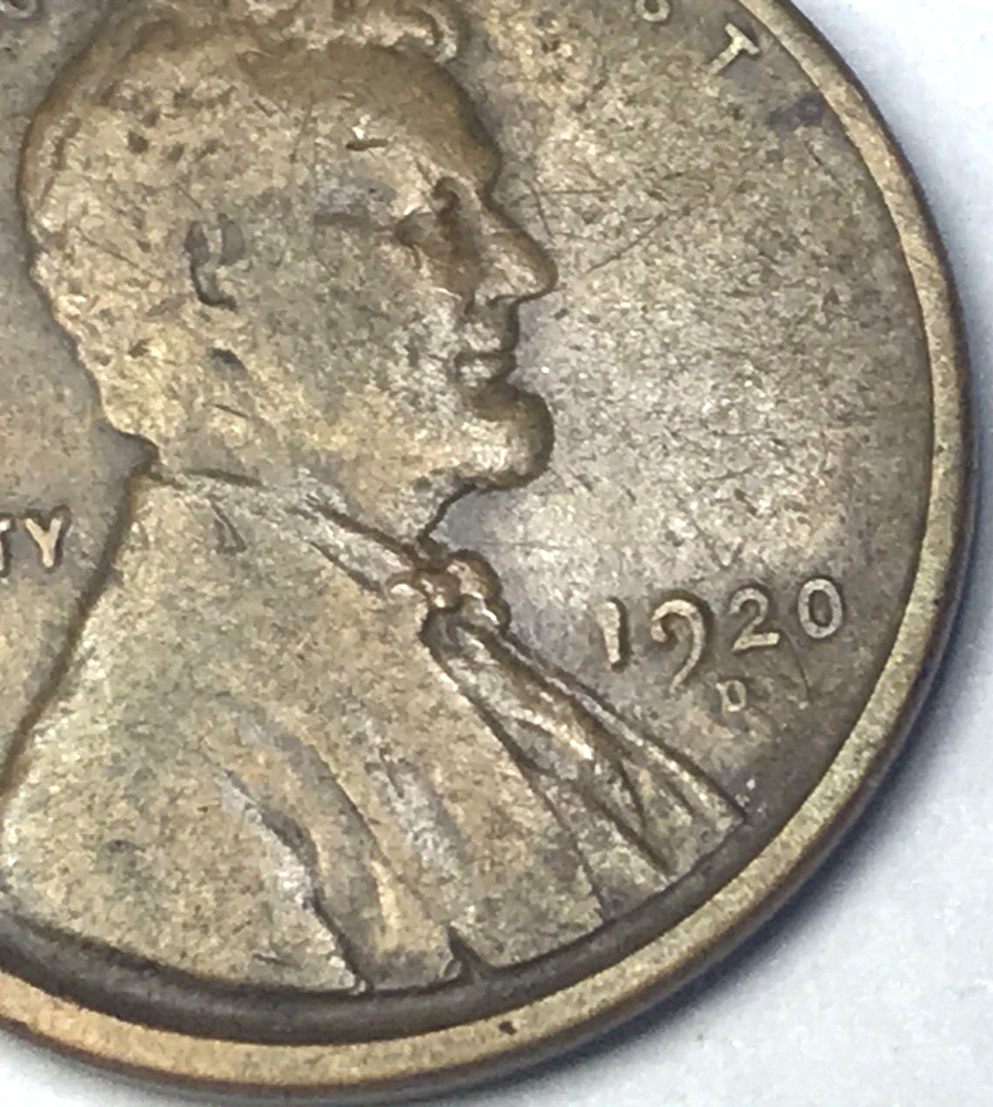 1920 D/D WHEAT PENNY DOUBLE DIE OBVERSE