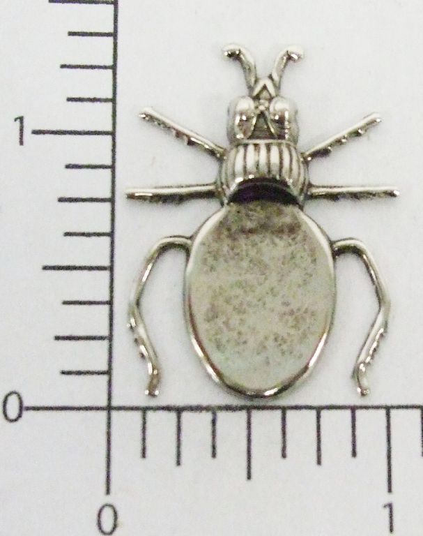34334 Victorian Beetle 18x13 Jewelry Setting Finding Silver Oxidized