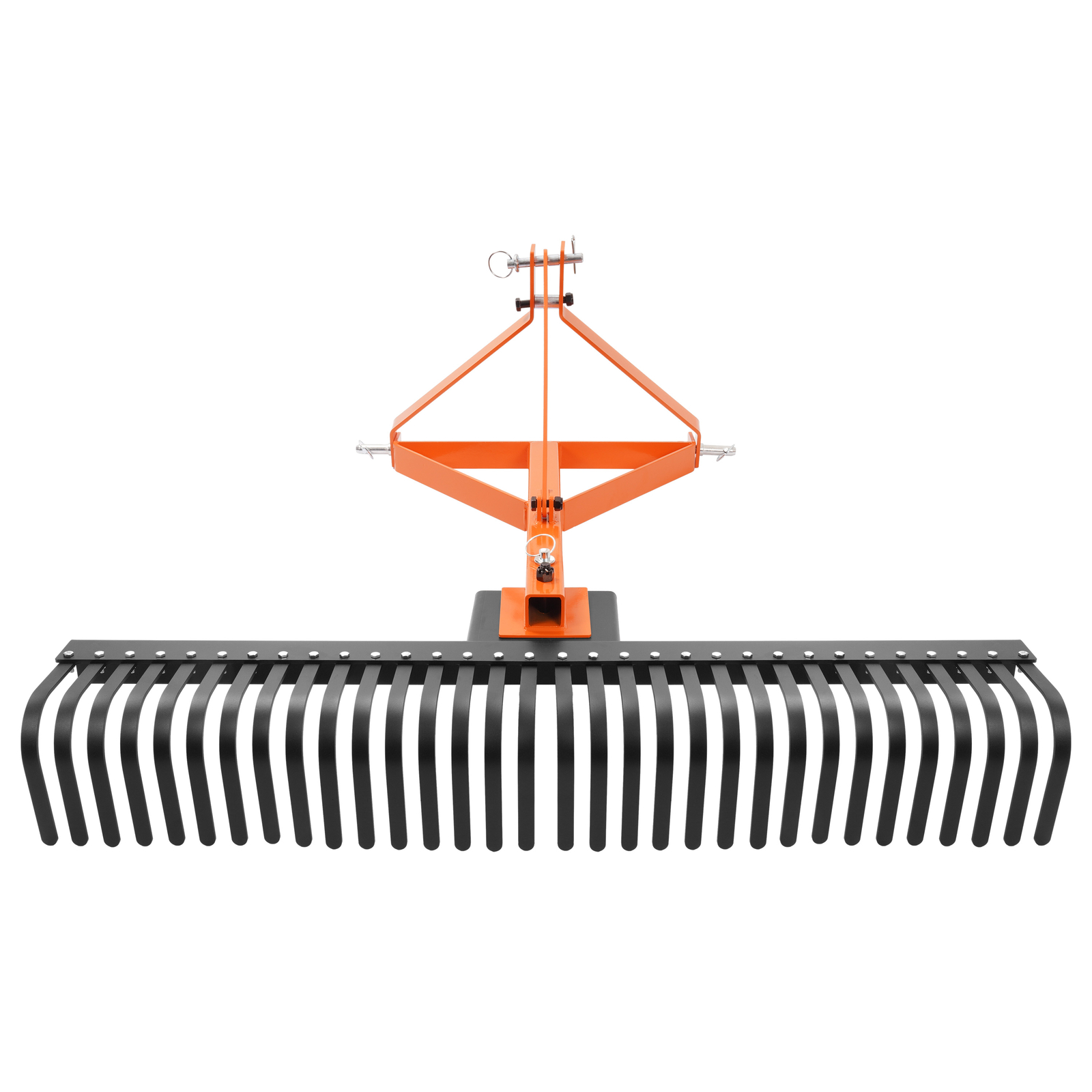 3-Point Landscape Rock Rake 60" Garden Tool For Cat 1 Tractor 360° Grass Comb