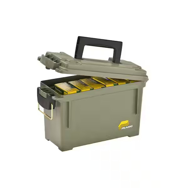 Plano Field Ammo Box, OD Green, Lockable Ammunition Storage Box with Heavy-Duty