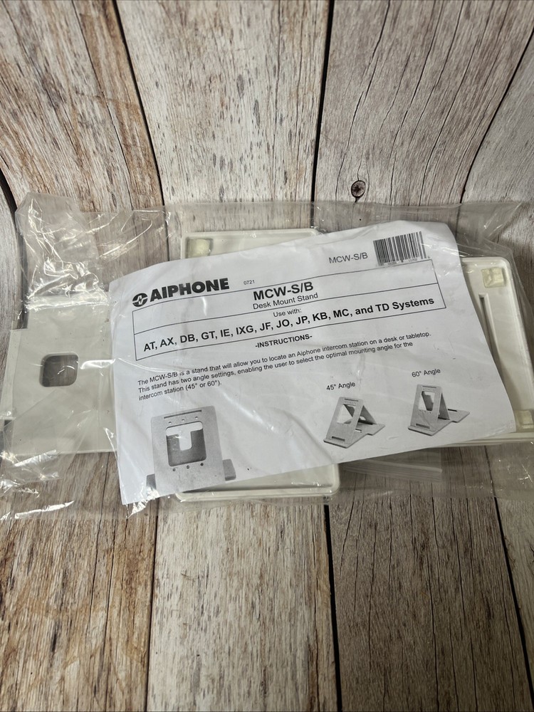 Aiphone MCW-S/B Desk Mount Adjustable Stand White Finish Assembly Set Kit