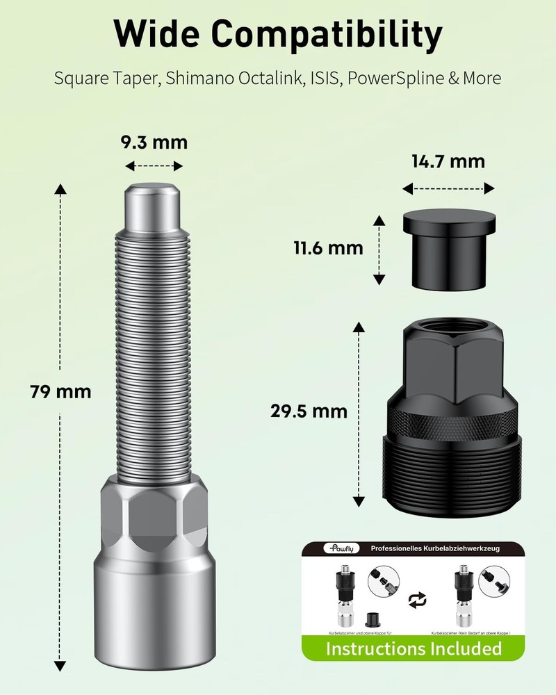 Bicycle Crank Puller Removal Tool Bottom Bracket Maintenance Repair Tool Set