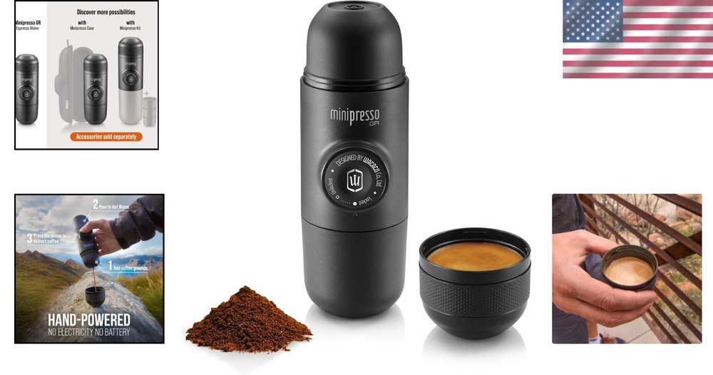 Versatile Minipresso GR Espresso Machine – Compatible with Ground Coffee