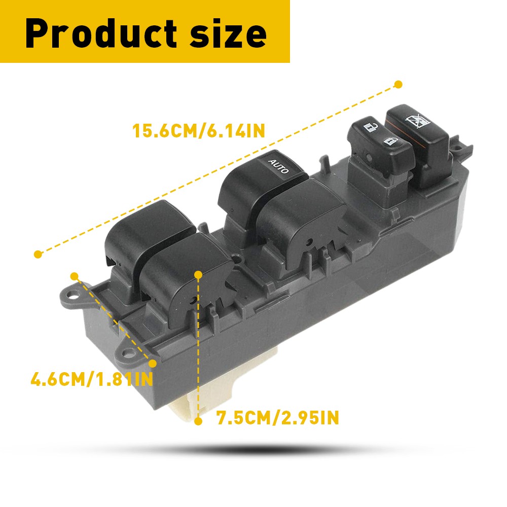 Left Driver Side Power Window Master Control Switch For 2007-2012 Toyota Tundra