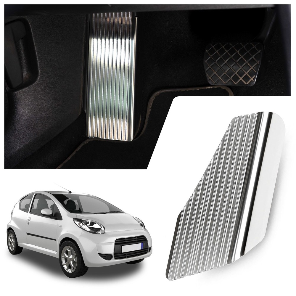 Footrest plate for Citroen C1 Hatchback 3D 2005-2014 silver