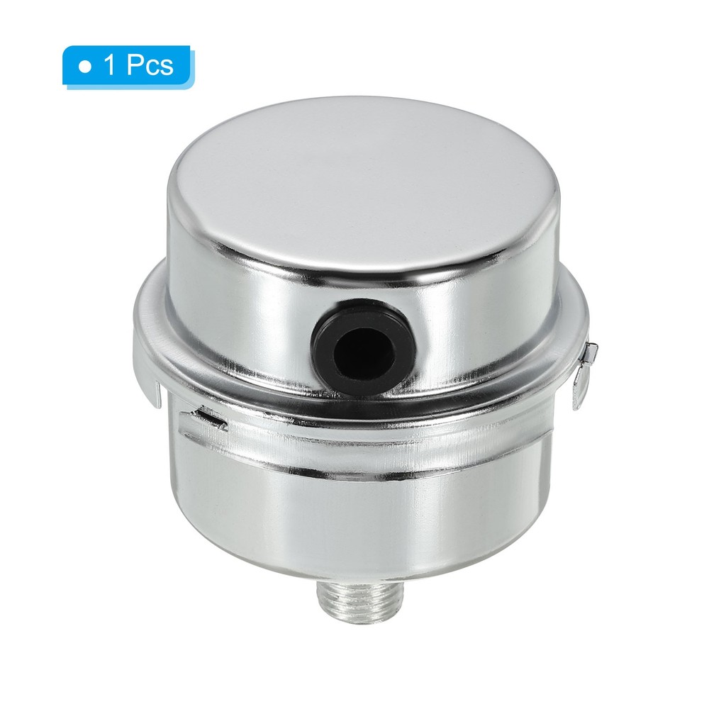 G1/4 Air Compressor Silencers Filter, Intake Muffler, Silver Tone, White