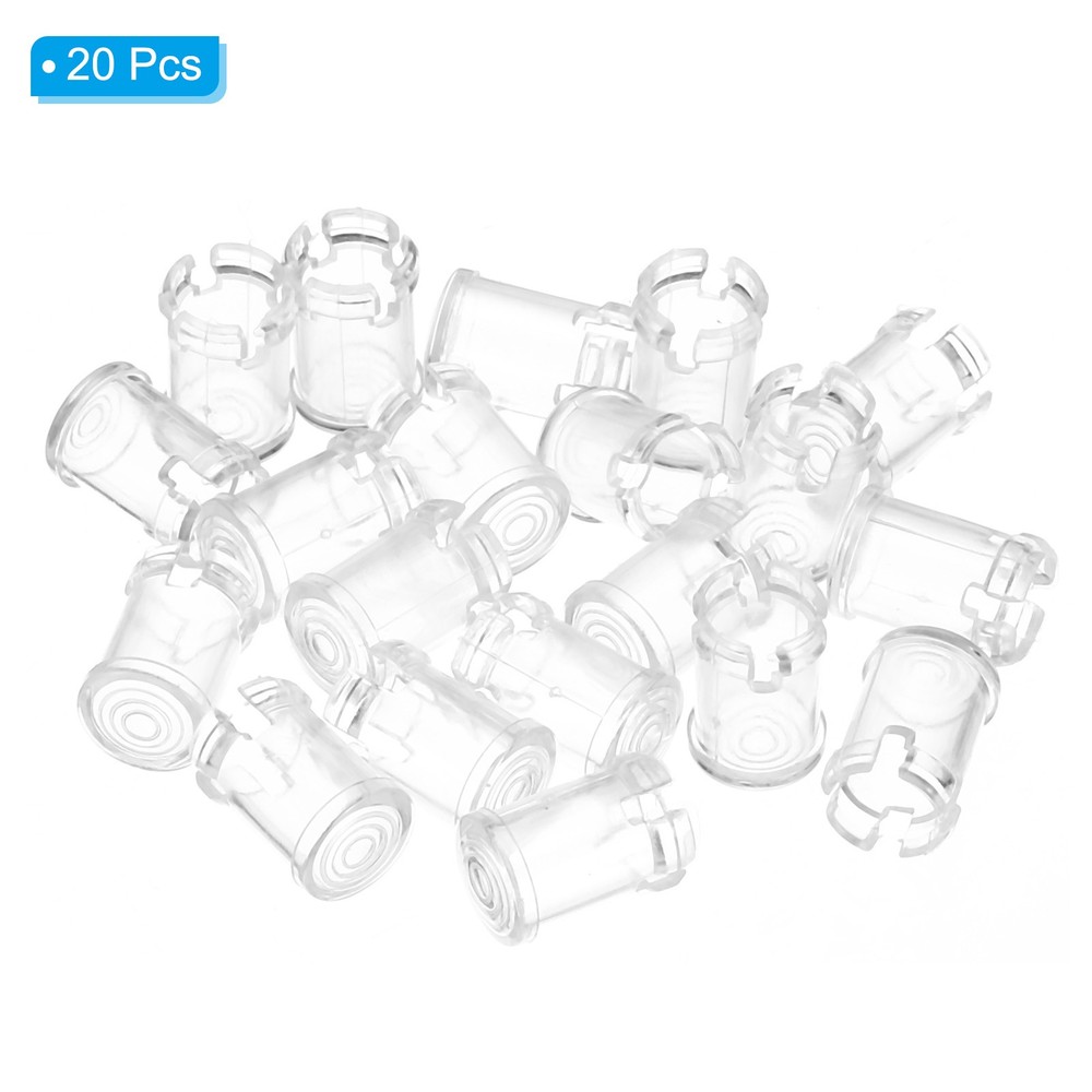 20 Pack - 5mm Clear Light-Emitting Diode Holder Clip LED Lamp Socket Bulb Cap
