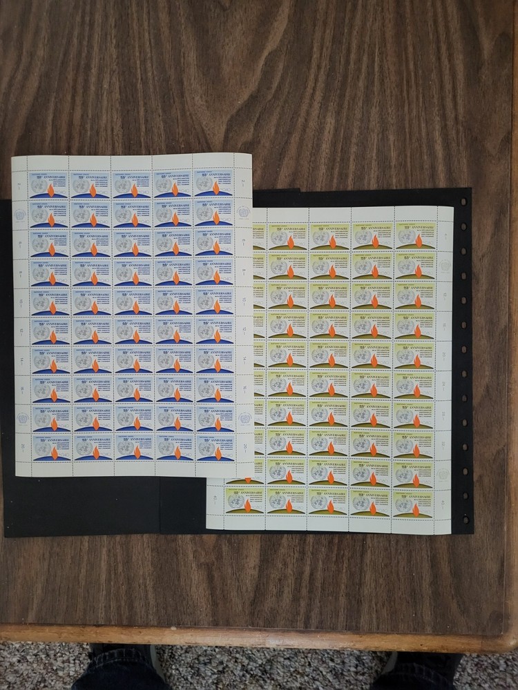 1973 25th Anniversary Human Rights Sheets Scott # Geneva 35/36 MNH (FLAWLESS)