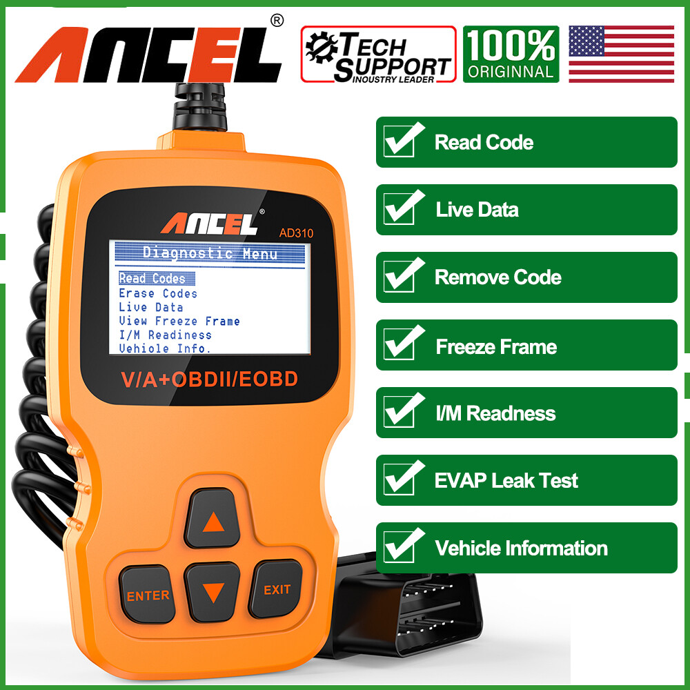 Ancel AD310 Code Reader OBD2 Scanner Car Diagnostic Tool Check Engine Fault