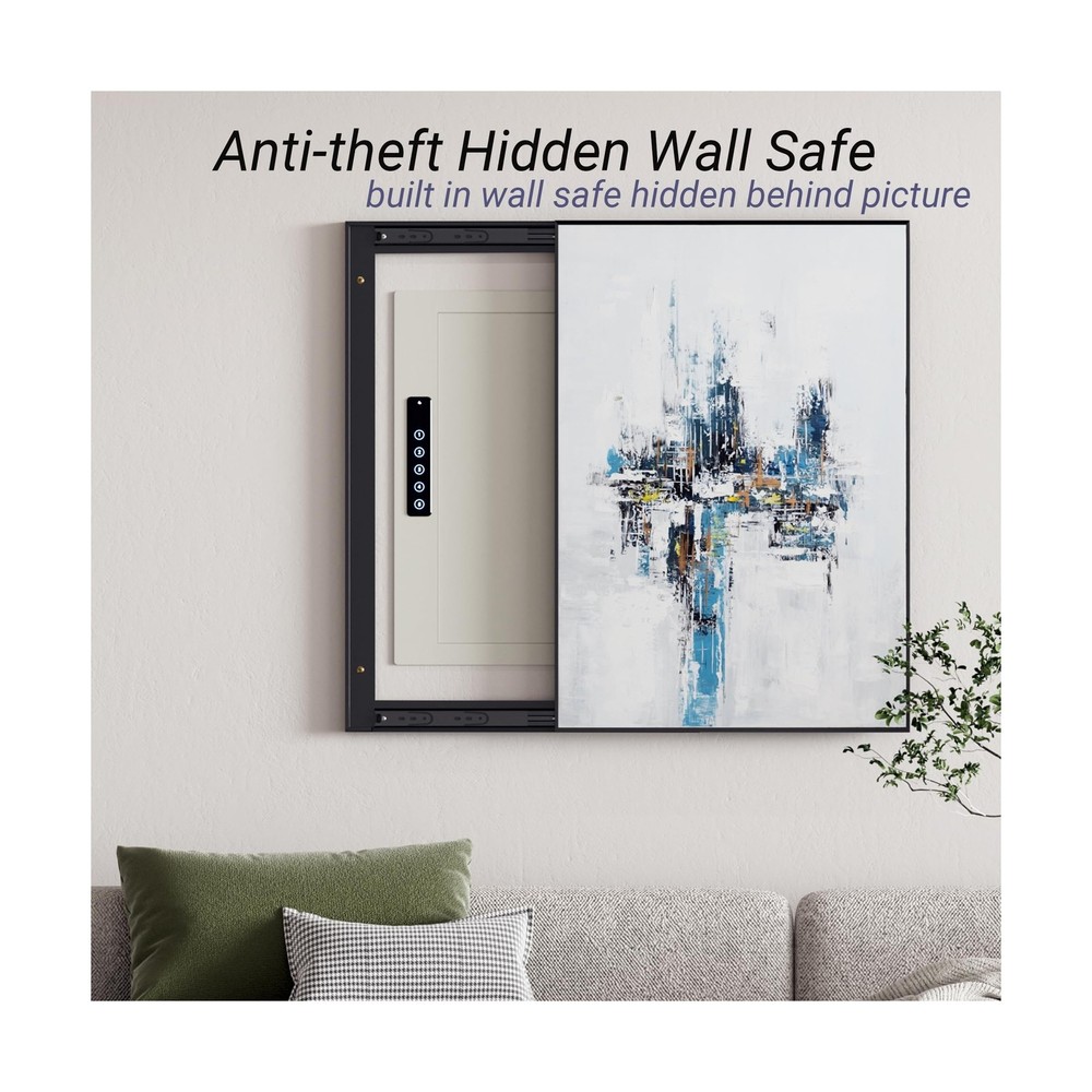 Grimtron Quick Access White Wall Safe with Removable Pegboard & Shelfs, Flat ...