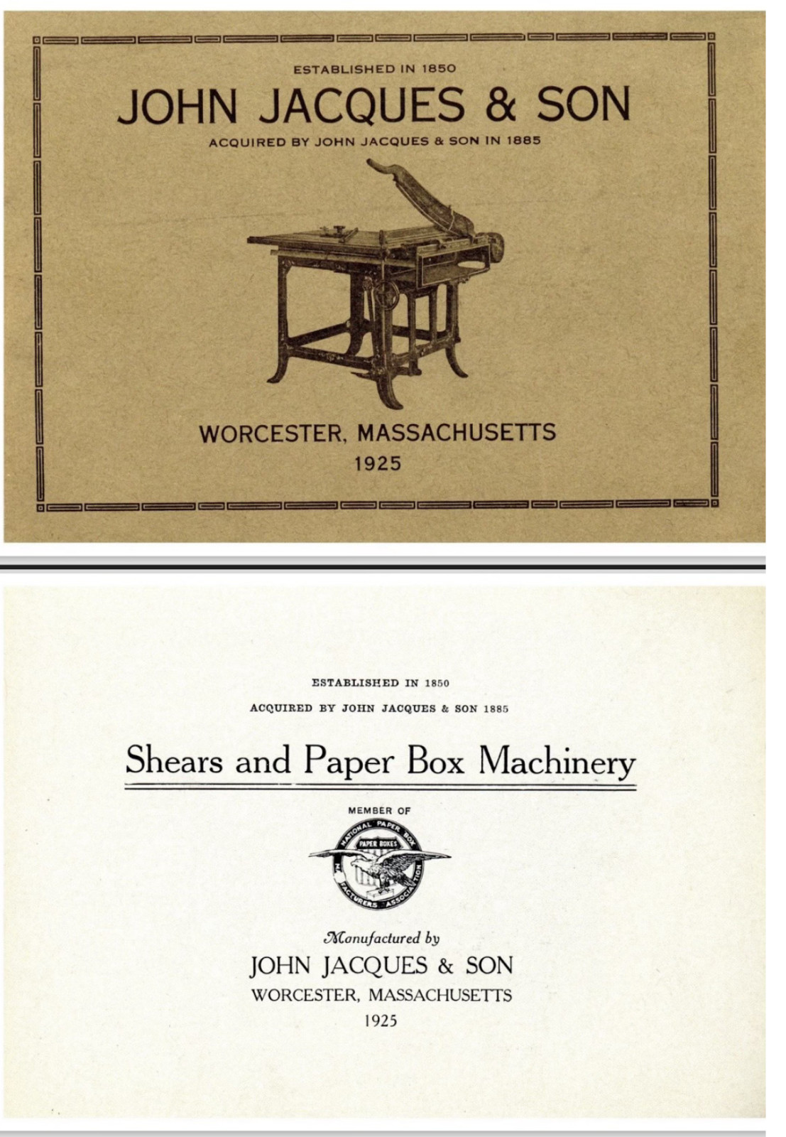 Antique 30" Paper Cutter Shear (JOHN JACQUES & Sons, Worchester MA)