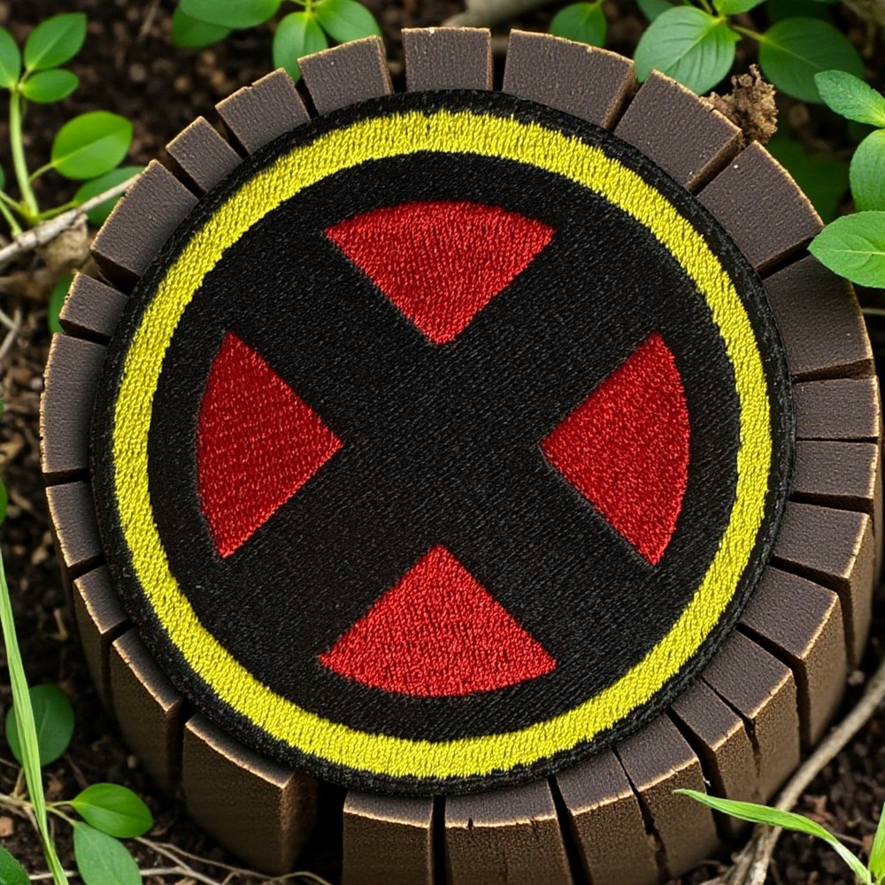 X-Men Marvel Logo Embroidery Patch 3.52" X 3.51"