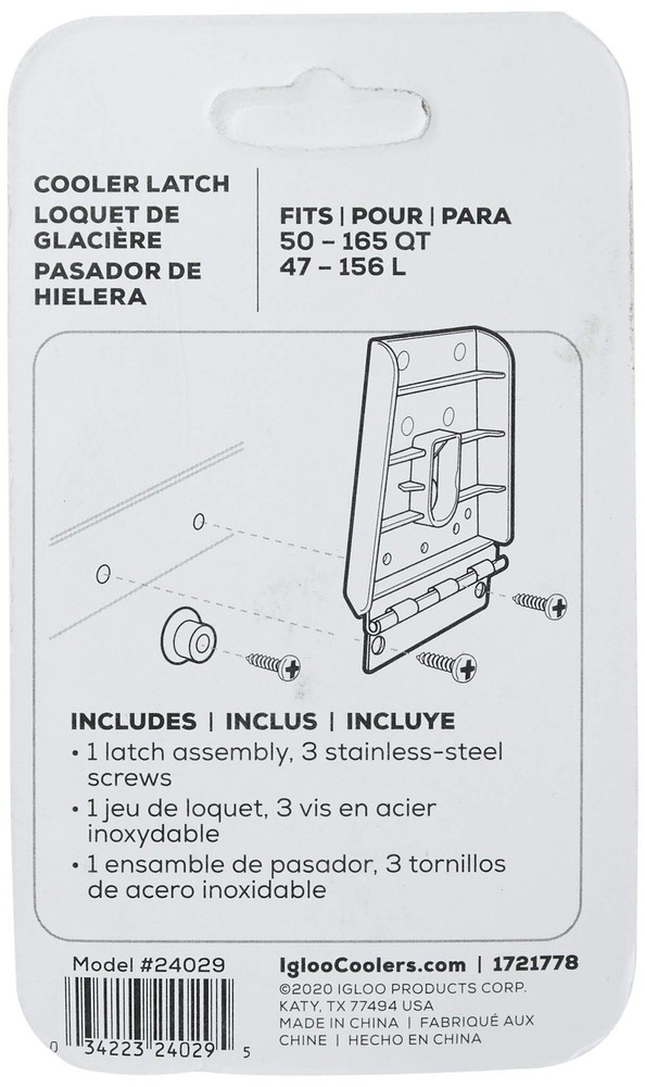 Universal Cooler Latch Plastic and Stainless Steel Replacement Hardware