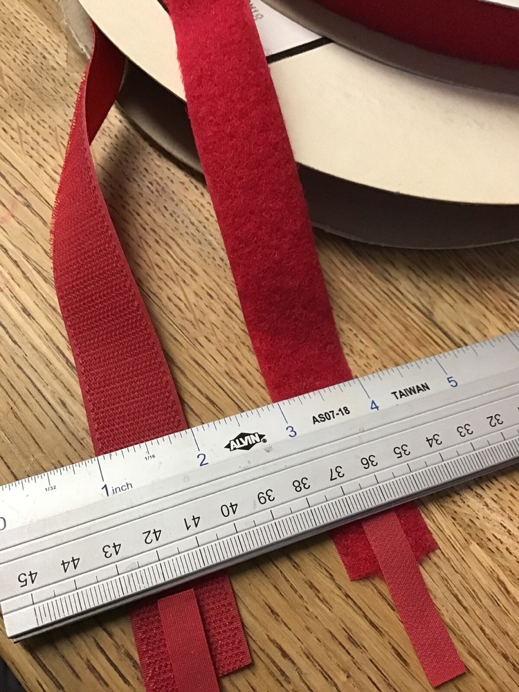 NEW HOOK & LOOP SEW ON 1 " WIDTH 25 YARDS LENGTH RED VELCRO FASTENING SYSTEMS