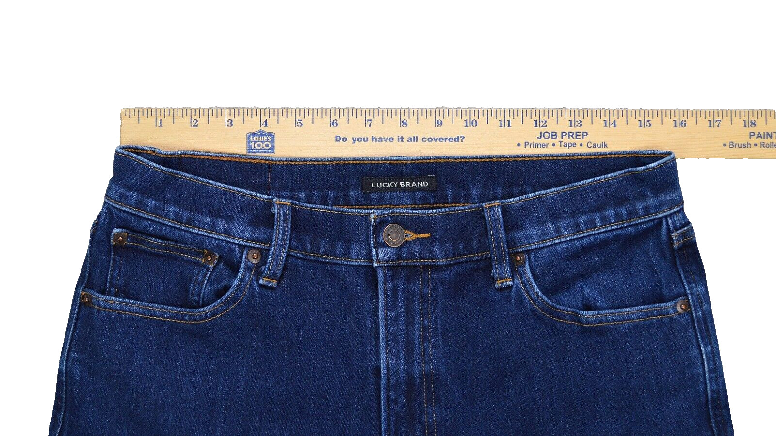 Lucky Brand Mid Rise Authentic Straight Jeans Women 12/31 Blue Denim Medium Wash