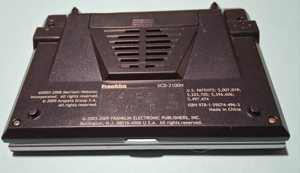 Franklin's Merriam-Websters Speaking Dictionary Electronic Device