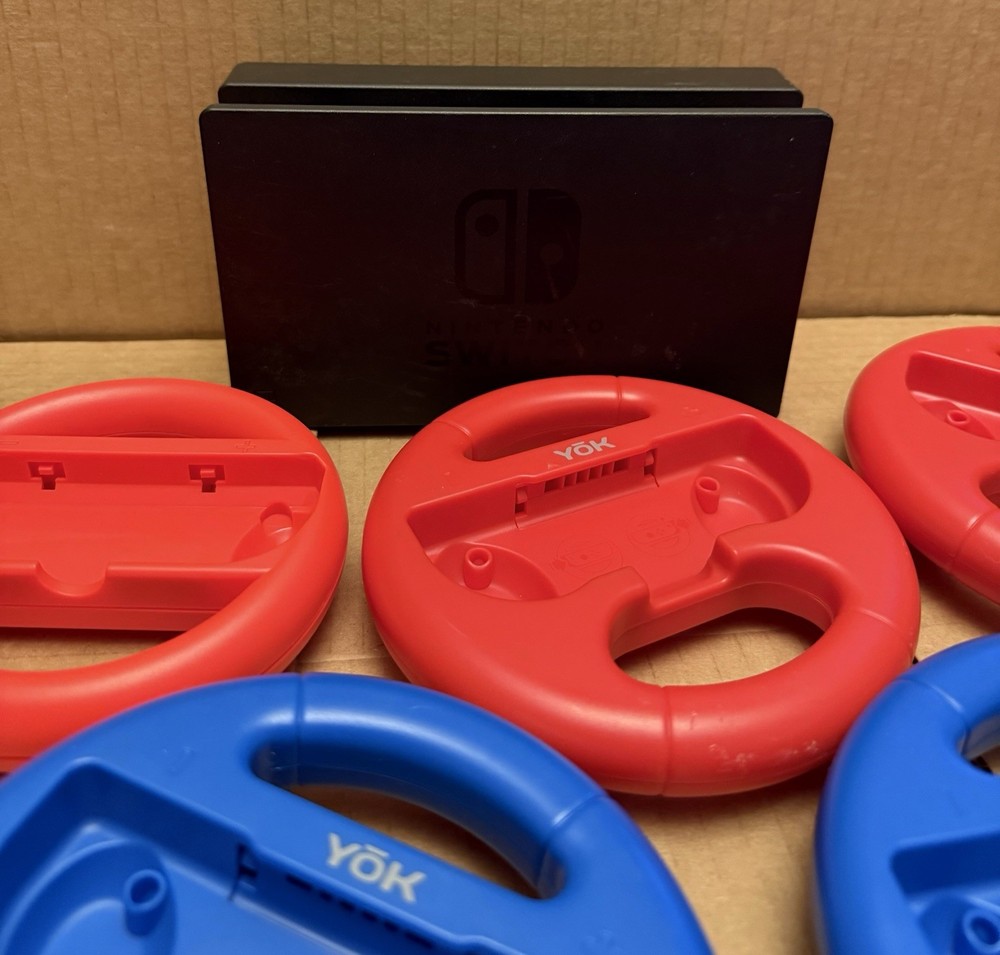 Nintendo Switch Charging Dock ~ Joycon controller Grip - Wheel Attachments