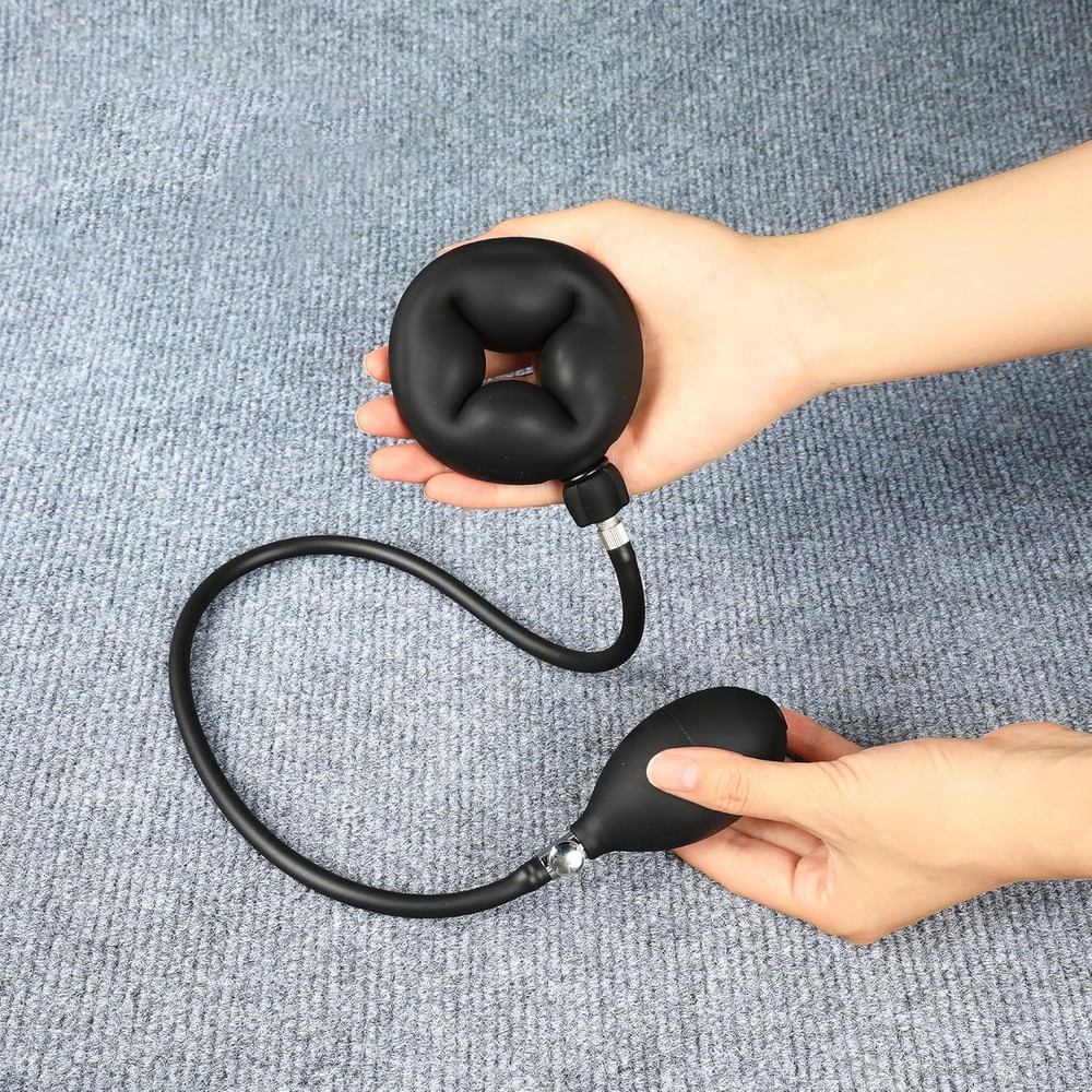 Male Inflatable Cockring Silicone Penis Ring Enhancer Ejaculation Delay Erection