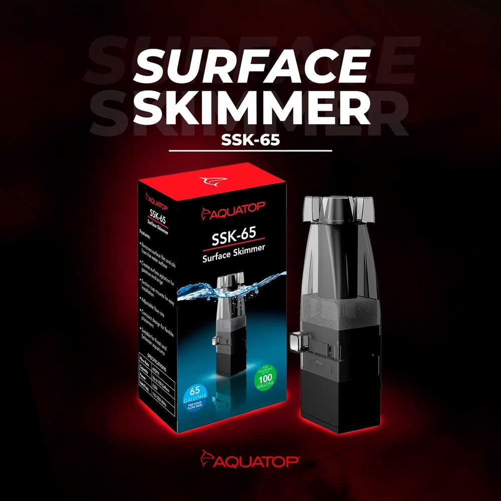 Aquarium Surface Skimmer â€“ 65 GPH Flow Rate â€“ Efficient Waste Removal â€“...