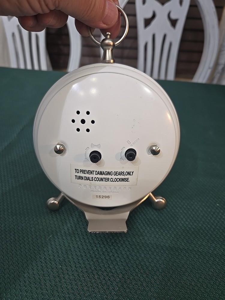 Pottery Barn Pocket Watch Clock White Finish