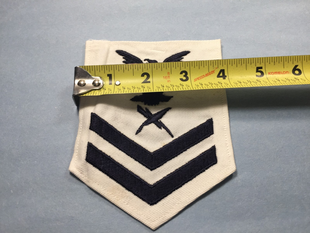 US Navy - Cryptologic Tech. Rate 2nd class patch Bk/wht. (Male size)
