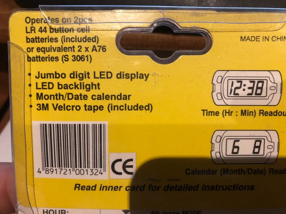 DICK SMITH Big Digit LCD Clock Date Time Car Dashboard Table Desk Portable