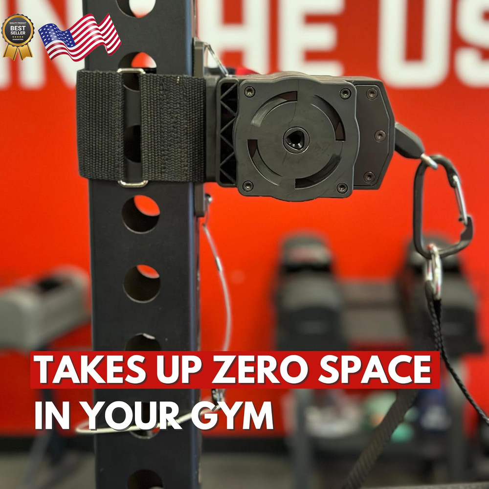 Pro: Home Gym Cable Machine Portable Workout System for Strength Training Comes