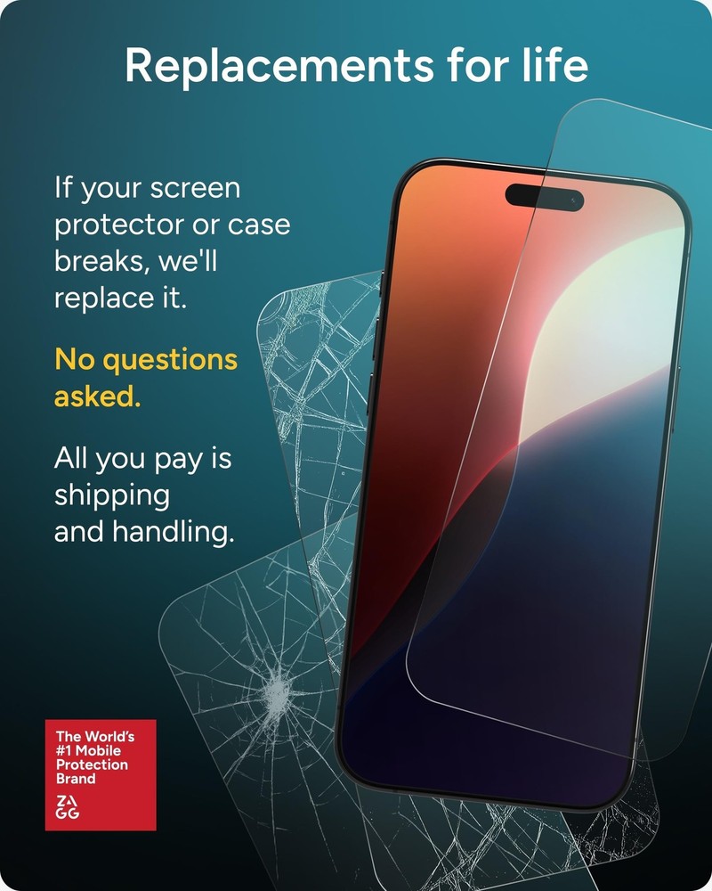 ZAGG Privacy XTR Screen Protector for iPhone Air - 4-Way Privacy Full-Screen ...