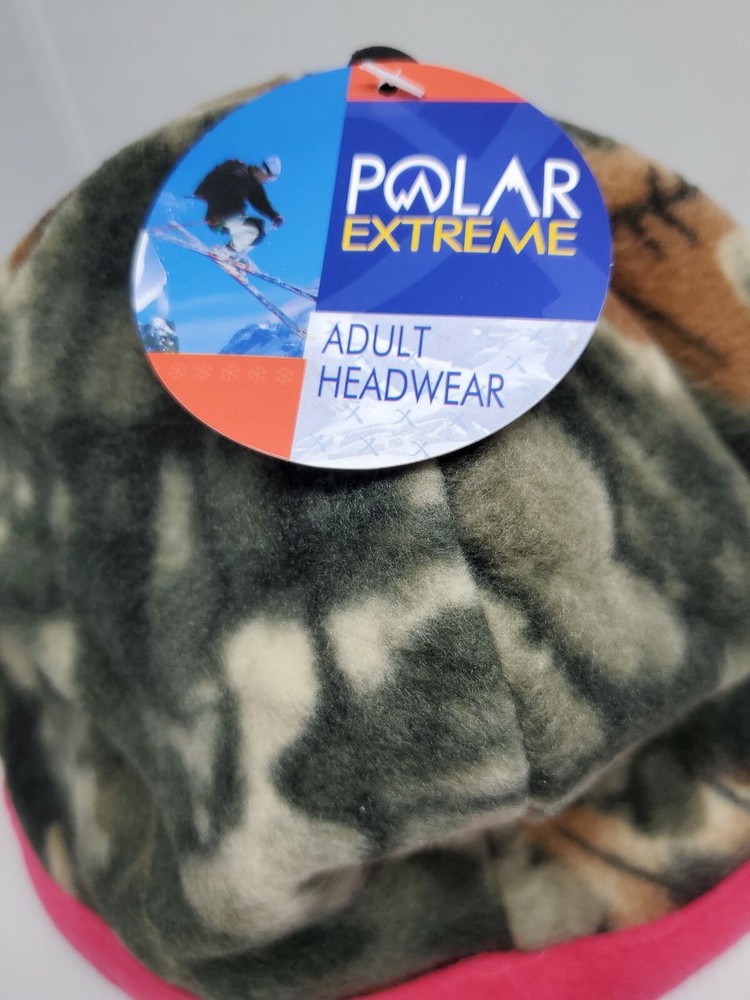 Polar Extreme Polyester Beanie Camo and Pink