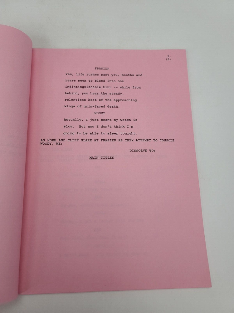 CHEERS / Brian Pollack 1989 TV Script, Stack Pierce "Sammy and the Professor"