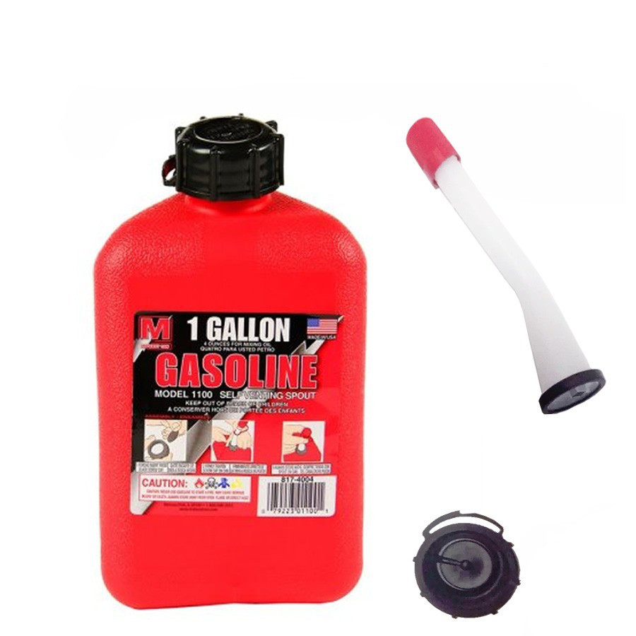 1 Gallon Red Gas Can Container Midwest Gas Company 1 Gal 1200 - Made In USA