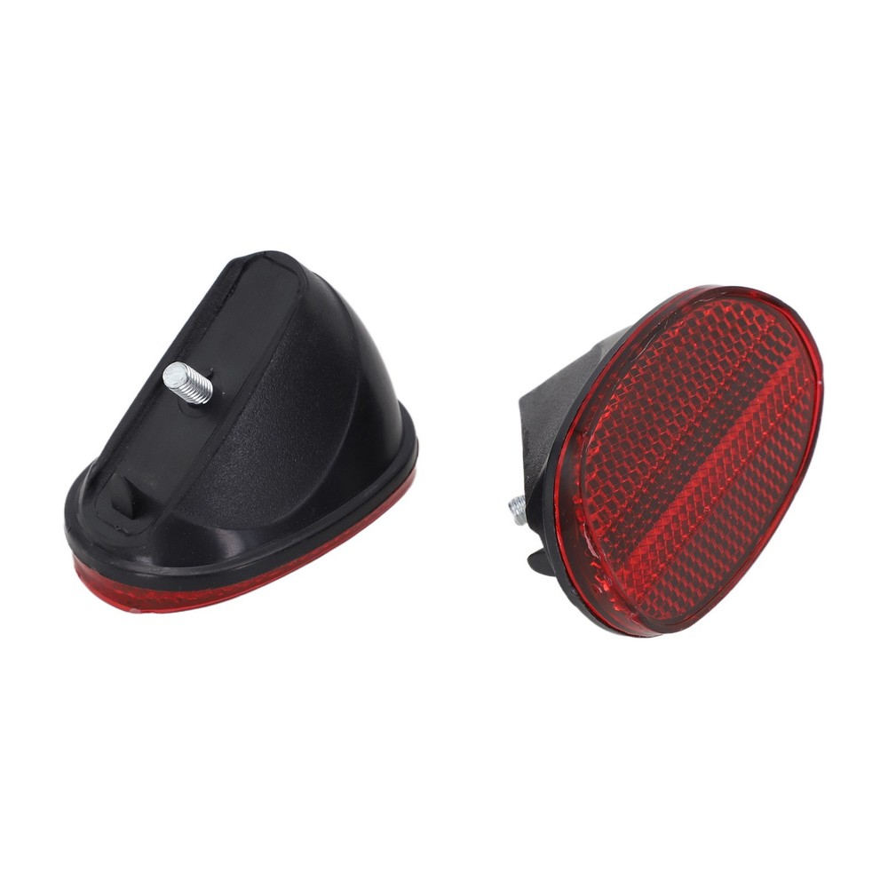 2pcs Bicycle Rear Mudguard Reflector Black Red Design Simple Installation